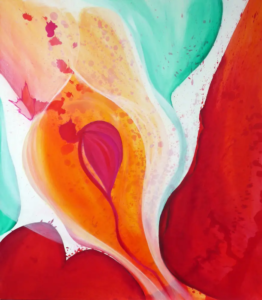 Herz oder Flügel, 2011, 70 × 80 cm Judith Zila Kunst Kunsttherapie Galerie 2011 Herz oder Flügel 70x80 Acryl