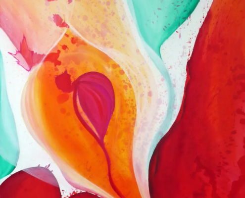 Herz oder Flügel, 2011, 70 × 80 cm Judith Zila Kunst Kunsttherapie Galerie 2011 Herz oder Flügel 70x80 Acryl