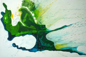 Kriegerin des Lichts, 2014, 50 × 70 cm Judith-Zila-Kunst-Kunsttherapie-Galerie-2014-Kriegerin-des-Lichts-50x70-Acryl