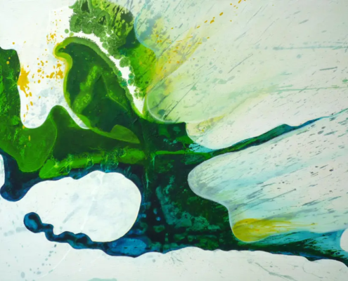 Kriegerin des Lichts, 2014, 50 × 70 cm Judith-Zila-Kunst-Kunsttherapie-Galerie-2014-Kriegerin-des-Lichts-50x70-Acryl
