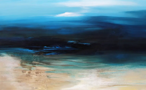 Down-Under, 2017, 65 × 105 cm, verkauft Judith-Zila-Kunst-Kunsttherapie-Galerie-2017-Down-Under-65x105-Acryl-Mischtechnik