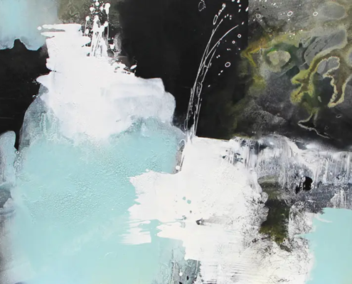 Nirvana, 2017, 70 × 120 cm Judith-Zila-Kunst-Kunsttherapie-Galerie-2017-Nirvana-70x120-Acryl-Mischtechnik