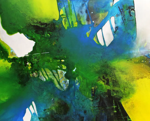 Titanic, 2017, 70 × 100 cm Judith-Zila-Kunst-Kunsttherapie-Galerie-2017-Titanic-70x100-Acryl-Mischtechnik