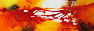 Verbunden, 2018, 40 × 120 cm Judith-Zila-Kunst-Kunsttherapie-Galerie-2018-Verbunden-40x120-Acryl-Mischtechnik