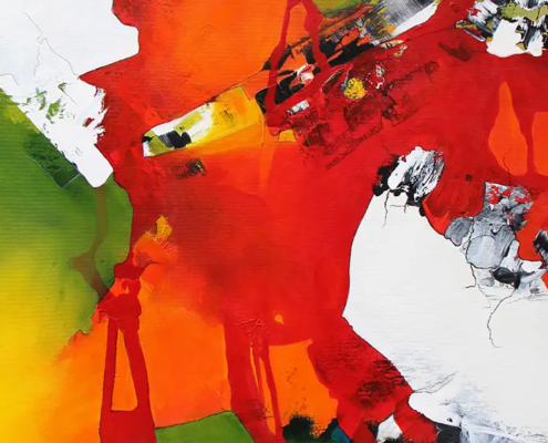 Buntes Treiben, 2019, 70 × 100 cm Judith-Zila-Kunst-Kunsttherapie-Galerie-2019-Buntes-Treiben-70x100-Acryl-Mischtechnik