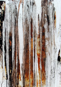 Materialschlacht, 2019, 50 × 70 cm Judith-Zila-Kunst-Kunsttherapie-Galerie-2019-Materialschlacht-50x70-Acryl-Mischtechnik