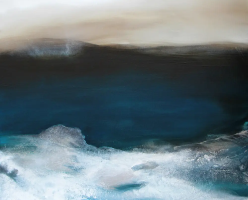 stormy weather, 2019, 80 × 80 cm Judith-Zila-Kunst-Kunsttherapie-Galerie-2019-stormy-weather-80x80-Acryl-Mischtechnik