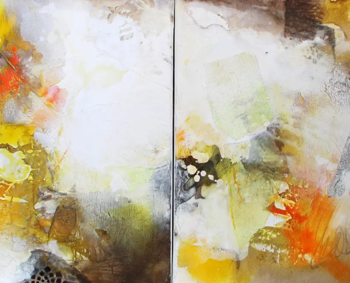 Der blinde Fleck, 2020, Diptychon je 30 × 40 cm Judith-Zila-Kunst-Kunsttherapie-Galerie-2020-Der-blinde-Fleck-Diptychon-je-30x40-Acryl-Mischtechnik