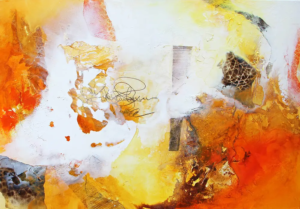 Ein Sommer wie er früher einmal war, 2020, 70 × 100 cm Judith-Zila-Kunst-Kunsttherapie-Galerie-2020-Ein-Sommer-wie-er-früher-einmal-war-70x100-Acryl-Mischtechnik