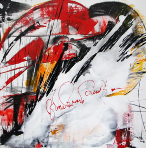 Grand Prix, 2021, 80 × 80 cm Judith-Zila-Kunst-Kunsttherapie-Galerie-2021-Grand-Prix-80x80-Acryl-Mischtechnik