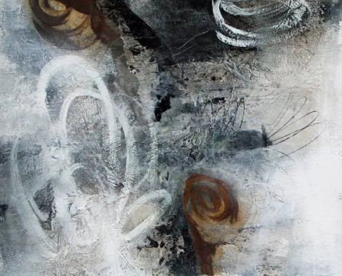 Judith-Zila-Kunst-Kunsttherapie-Galerie-2022-Gedankenkarussell-60x100-Acryl-MIschtechnik