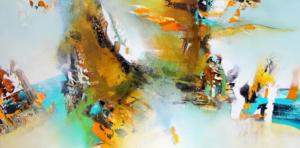 Albatros, 2023, 50 × 100 cm Judith-Zila-Kunst-Kunsttherapie-Galerie-2023-Albatros-50x100-Acryl-Mischtechnik