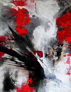 The Lightbringer, 2023, 80 × 100 cm Judith-Zila-Kunst-Kunsttherapie-Galerie-2023-The- Lightbringer-80x100-Acryl-Mischtechnik