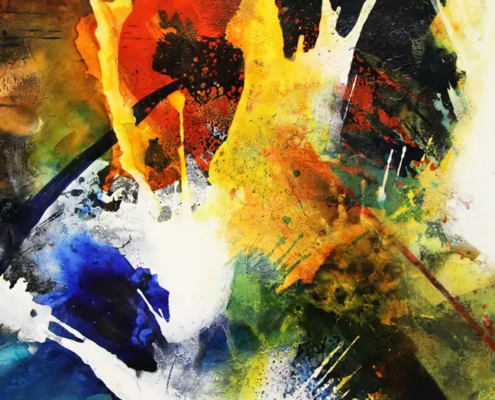 Schöpfungsakt, 2024, 80 × 120 cm Judith-Zila-Kunst-Kunsttherapie-Galerie-2024-Schöpfungsakt-80x120-Acryl-Mischtechnik