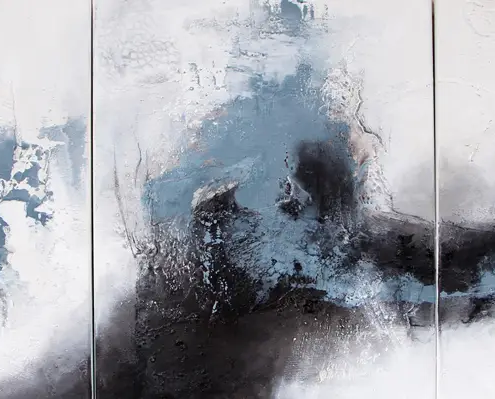 Inmitten der Übergänge, 2025, je 50 × 40 cm Judith-Zila-Kunst-Kunsttherapie-Galerie-2025-Inmitten-der-Übergänge-je-50x40-Acryl-Mischtechnik.