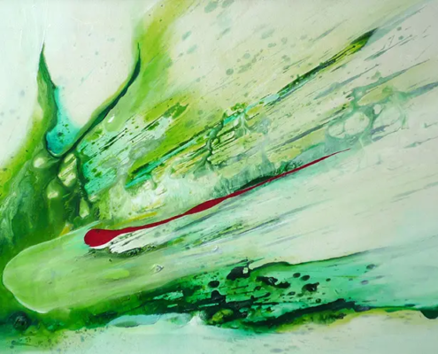 Judith-Zila-Kunst-Kunsttherapie-Galerie-2011-neue-Wege-beschreiten-50x100-Acryl. Verkauft