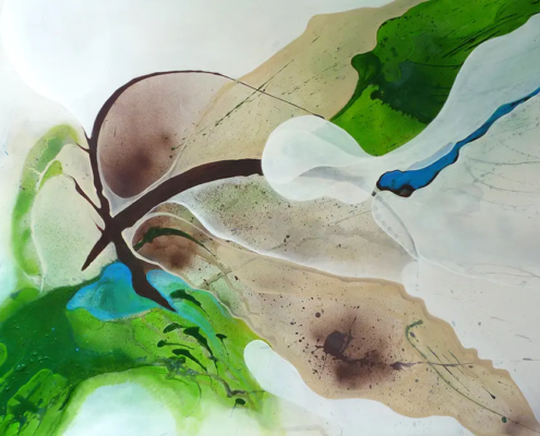 Gegenwärtig, 2013, 80 × 118 cm, verkauft Judith-Zila-Kunst-Kunsttherapie-Galerie-2013-Gegenwärtig-80x118-Acryl. Verkauft