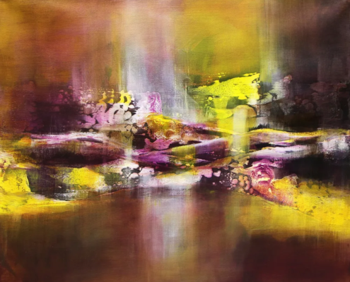 Judith-Zila-Kunst-Kunsttherapie-Galerie-2025-Avalon-50x60-Acryl-Mischtechnik.-Verkauft