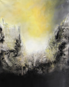 Lichtquell, 2025, 100 × 80 cm Judith-Zila-Kunst-Kunsttherapie-Galerie-2025-Lichtquell-100x80-Acryl-Mischtechnik
